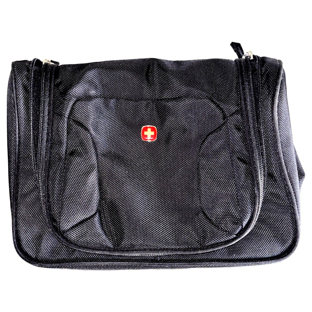 SwissGear Hanging Toiletry Bag Travel Dopp Kit Organizer Black Zip Case